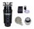 Mountain Plumbing  MTSINK2S/BRN Continuous Feed 3-Bolt Mount 3/4 HP Waste Disposer Kit - Stopper & Strainer  - Air Switch - For Double Sink - Brushed Nickel
