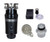 Mountain Plumbing  MTSINK2SE/BN Continuous Feed 3-Bolt Mount 3/4 HP Waste Disposer Kit - Stopper & Strainer  - Extended Flange - Air Switch - For Double Sink - Extended Flange - Black Nickel