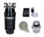 Mountain Plumbing  MTSINK2SE/BRS Continuous Feed 3-Bolt Mount 3/4 HP Waste Disposer Kit - Stopper & Strainer  - Extended Flange - Air Switch - For Double Sink - Extended Flange - Brushed Stainless