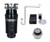 Mountain Plumbing  MTSINK1S/BRS Continuous Feed 3-Bolt Mount 3/4 HP Waste Disposer Kit - Stopper & Strainer - Air Switch - Trap - For Single Sink - Brushed Stainless