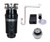 Mountain Plumbing  MTSINK1S/CPB Continuous Feed 3-Bolt Mount 3/4 HP Waste Disposer Kit - Stopper & Strainer - Air Switch - Trap - For Single Sink - Chrome