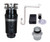 Mountain Plumbing  MTSINK1SE/BN Continuous Feed 3-Bolt Mount 3/4 HP Waste Disposer Kit - Stopper & Strainer - Air Switch - Trap - Extended Flange - For Single Sink - Black Nickel
