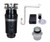 Mountain Plumbing  MTSINK1SE/PN Continuous Feed 3-Bolt Mount 3/4 HP Waste Disposer Kit - Stopper & Strainer - Air Switch - Trap - Extended Flange - For Single Sink - Polished Nickel