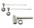 Mountain Plumbing Lavatory Supply Kit - Brass Cross Handle with 1/4 Turn Ball Valve - Angle, Bottle Trap - Polished Brass - MT7002-NL/PVD