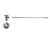 Mountain Plumbing Toilet Supply Kit - Brass Cross Handle with 1/4 Turn Ball Valve - Angle, Flat Head Riser - Pewter - MT482BX-NL/PEW