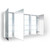 Krugg PLAZA4830 Plaza 48 Inch x 30 Inch Mirrored Medicine Cabinet