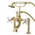 Kingston Brass Deck Mount Clawfoot Tub Filler Faucet with Hand Shower - Polished Brass - CC111T2