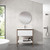 Lucena Icon Single Drawer + Shelf Vanity with Laquered Structure, Double Bowl 48" W x 34" H x 18" D - Cotton Color - 88608