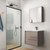 Lucena Sonik Two Drawer Wall Mount Vanity With Quarzo Handles 32" W x 22" H x 18" D - Grey/Ceniza Color