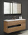 Lucena Bath Vision 32" Two Drawer Wall Hung Vanity - Canela with Black Glass Handle - 83068