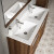 Lucena Bath  80047 48" Flat Single Hole Ceramic Sink With Integrated Countertop, Double Bowl