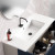 Lucena Bath  81680 40" Hasvik Single Hole Resin Sink With Integrated Countertop