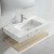 Lucena Bath Element 32" Nordic White Single Hole Stone Sink with Integrated Countertop