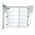 Krugg Svange4242L 42 Inch X 42 Inch LED Medicine Cabinet w/Dimmer & Defogger - Left Hinged