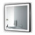 Krugg Soho3636B 36" X 36" Black LED Bathroom Mirror