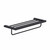 Fine Fixtures 20 1/2 Inch Bathroom Wall Mounted Towel Shelf / Rack - Matte Black - AC1TR24BL