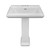 Fine Fixtures AS2619W Ashfield Pedestal Lavatory White Sink And Leg - 4" Spread