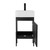Fine Fixtures Concordia Vanity Cabinet 18" Wide - Black Marble With Black Hardware - CA18BM
