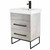 Fine Fixtures Concordia Vanity Cabinet 24" Wide - Grey Marble With Black Hardware - CA24GM