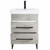 Fine Fixtures Concordia Vanity Cabinet 24" Wide - Grey Marble With Black Hardware - CA24GM