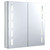 Fine Fixtures 30 Inch X 30 Inch Double Door Medicine Cabinet With LED Light On Doors - AMD3030-2