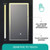 Fine Fixtures Aluminum Medicine Cabinet With Framed LED Light - Left Hand - 24 Inch X 36 Inch - AME2436-L