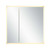 Fine Fixtures AME3030 Aluminum Medicine Cabinet 2 Door With Framed Led - 30 Inch X 30 Inch