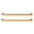 Fine Fixtures Handles for 36 Inch Wide Concordia Vanity - 25 3/4" Long - Set Of 2 - Satin Brass - CAHA36SB
