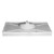 Fine Fixtures Cultured Marble Vanity Top with Integrated Sink - 37 Inch X 22 Inch - White - MT3722W