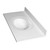 Fine Fixtures Cultured Marble Vanity Top with Integrated Sink - 37 Inch X 22 Inch - White - MT3722W