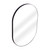Fine Fixtures Oval Rectangular Mirror - 16 Inch X 24 Inch - Matte Black - MRO1624BL