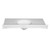 Fine Fixtures Cultured Marble Vanity Top with Integrated Sink - 43 Inch X 22 Inch - White - MT4322W