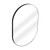 Fine Fixtures Rectangular 18 Inch X 26 Inch Mirror with Oval Corners - Matte Black - MRO1826BL