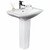 Fine Fixtures Classic White Pedestal Sink 23" X 19" With Single Hole - MI2319W