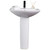 Fine Fixtures MI2319W Classic White Pedestal Sink 23" X 19" With Single Hole