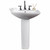Fine Fixtures MI2319W8 Classic  White Pedestal Sink Sink 23 Inch X 19 Inch with 8 Inch Faucet Holes