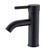 Fine Fixtures Round Bathroom Faucet - Single Hole - Matte Black - FAM2BL