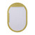 Fine Fixtures MRO1624SB Rectangular 16 Inch X 24 Inch Mirror  with Oval Corners - Satin Brass