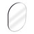 Fine Fixtures Rectangular 20 Inch X 28 Inch Mirror in Oval Shape - Matte Black - MRO2028BL
