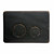 Fine Fixtures Concealed Dual Flush Toilet Tank Actuator - Metal - Round Buttons - Oil Rubbed - CTAM11OB
