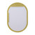 Fine Fixtures Rectangular 18 Inch X 26 Inch Mirror with Oval Corners - Satin Brass - MRO1826SB