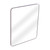 Fine Fixtures Rectangular 20 Inch X 28 Inch Mirror with Round Corners - Satin Nickel - MRR2028SN
