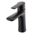 Fine Fixtures Round Bathroom Faucet - Single Hole - Black Matte - FAM4BL
