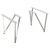 Fine Fixtures Set Of 2 Steel Legs For Wall Hung Vanity - Stainless Steel - LG15SS