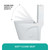 Fine Fixtures Ultraluxe Modern One Piece Elongated Toilet with 12" Rough-in - White - MOTB7W