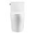 Fine Fixtures MOTB16W Modern One Piece Elongated Toilet with Side Flush