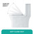 Fine Fixtures Stanton Modern One Piece Square Toilet with 12" Rough-in - White - MOTB9W