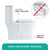 Fine Fixtures Stanton Modern One Piece Square Toilet with 12" Rough-in - White - MOTB9W