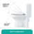Fine Fixtures Jawbone Modern One Piece Compact Round Toilet with 10" Rough-In - MOTB10W