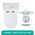 Fine Fixtures Jawbone Modern One Piece Compact Round Toilet with 10" Rough-In - MOTB10W